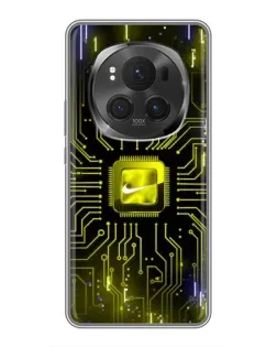 Чехол для Huawei Honor Magic 6 Pro с картинкой «Nike — золотая искра»