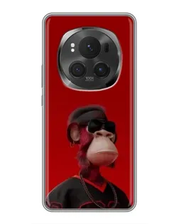 Чехол для Huawei Honor Magic 6 Pro с картинкой «Bored Ape в красном» Чехол для Huawei Honor Magic 6 Pro с картинкой «Bored Ape в красном»