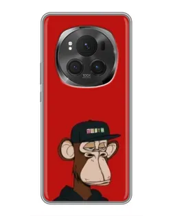 Чехол для Huawei Honor Magic 6 Pro с картинкой «Bored Ape — красный фон» Чехол для Huawei Honor Magic 6 Pro с картинкой «Bored Ape — красный фон»