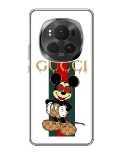 Чохол для Huawei Honor Magic 6 Pro з картинкою «Міккі Маус Gucci — смуги» Чохол для Huawei Honor Magic 6 Pro з картинкою «Міккі Маус Gucci — смуги»