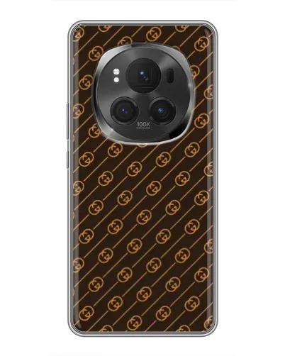 Чохол для Huawei Honor Magic 6 Pro з картинкою «Gucci — золоті діагоналі» Чохол для Huawei Honor Magic 6 Pro з картинкою «Gucci — золоті діагоналі»