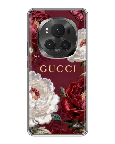 Чехол для Huawei Honor Magic 6 Pro с картинкой «Gucci — бордовые розы» Чехол для Huawei Honor Magic 6 Pro с картинкой «Gucci — бордовые розы»