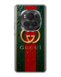 Чохол для Huawei Honor Magic 6 Pro з картинкою «Gucci — фірмова смуга та золото» Чохол для Huawei Honor Magic 6 Pro з картинкою «Gucci — фірмова смуга та золото»