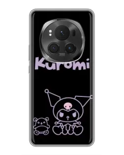 Чехол для Huawei Honor Magic 6 Pro с картинкой «Kuromi — черный минимализм»