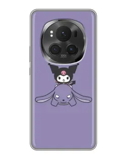 Чехол для Huawei Honor Magic 6 Pro с картинкой «Kuromi на лиловом фоне»