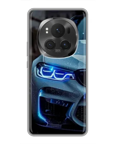 Чехол для Huawei Honor Magic 6 Pro с картинкой «Взгляд BMW с синими фарами»