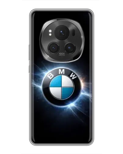 Чехол для Huawei Honor Magic 6 Pro с картинкой «BMW — неоновое сияние»