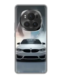 Чехол для Huawei Honor Magic 6 Pro с картинкой «BMW в белом дыму»