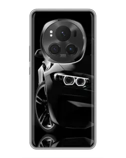 Чехол для Huawei Honor Magic 6 Pro с картинкой «Черная BMW — профиль»