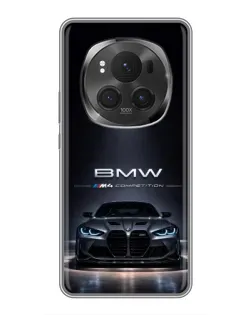 Чехол для Huawei Honor Magic 6 Pro с картинкой «BMW сквозь ночной город»