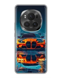 Чехол для Huawei Honor Magic 6 Pro с картинкой «BMW — золотая эмблема»