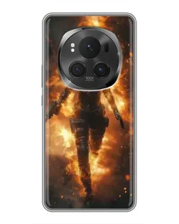 Чехол для Huawei Honor Magic 6 Pro с картинкой «BMW — скорость в дожде»