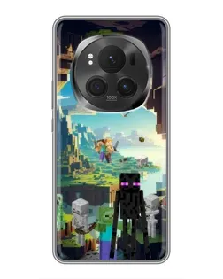 Чехол для Huawei Honor Magic 6 Pro с картинкой «Эндермен в лесу»