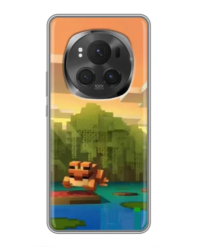 Чехол для Huawei Honor Magic 6 Pro с картинкой «Майнкрафт закат солнца»