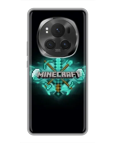 Чехол для Huawei Honor Magic 6 Pro с картинкой «Minecraft Diamond лого»