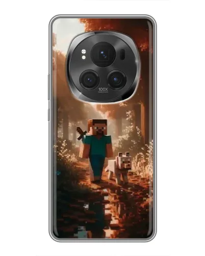 Чехол для Huawei Honor Magic 6 Pro с картинкой «Стив в лесу»