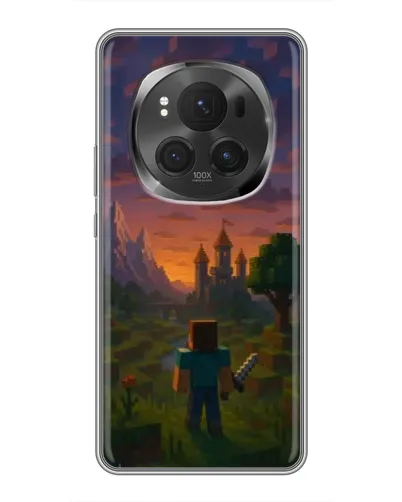 Чехол для Huawei Honor Magic 6 Pro с картинкой «Стив у башни»