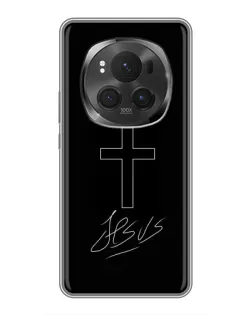 Чехол для Huawei Honor Magic 6 Pro с картинкой «Графический крест Jesus» Чехол для Huawei Honor Magic 6 Pro с картинкой «Графический крест Jesus»