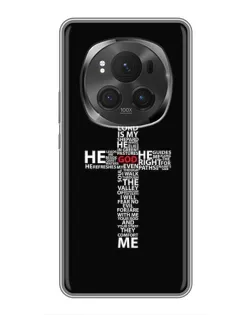 Чехол для Huawei Honor Magic 6 Pro с картинкой «Текстовый крест» Чехол для Huawei Honor Magic 6 Pro с картинкой «Текстовый крест»