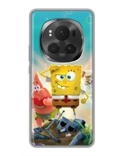 Чехол для Huawei Honor Magic 6 Pro с картинкой «Спанч Боб победитель»
