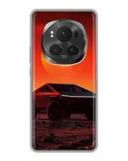 Чехол для Huawei Honor Magic 6 Pro с картинкой «Cybertruck на Марсе»