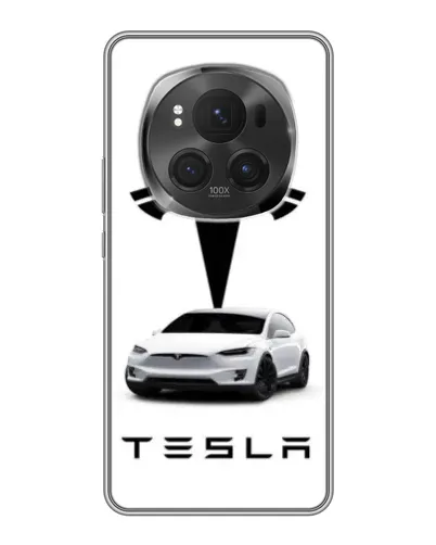 Чехол для Huawei Honor Magic 6 Pro с картинкой «Tesla White Style»