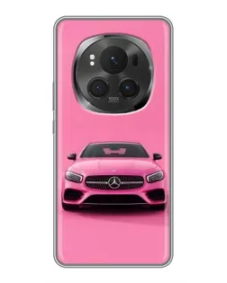 Чехол для Huawei Honor Magic 6 Pro с картинкой «Розовый Mercedes AMG»