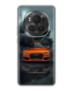 Чехол для Huawei Honor Magic 6 Pro с картинкой «Audi в облаках дыма»