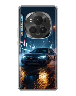 Чехол для Huawei Honor Magic 6 Pro с картинкой «Ночной город и Audi»