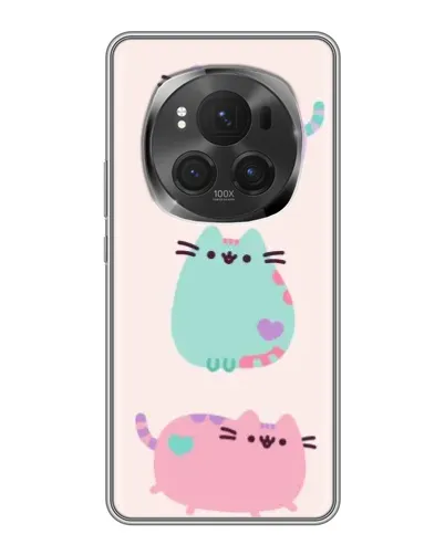 Чехол для Huawei Honor Magic 6 Pro с картинкой «Pusheen трио»