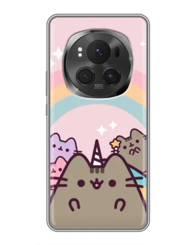 Чехол для Huawei Honor Magic 6 Pro с картинкой «Единорог Pusheen»