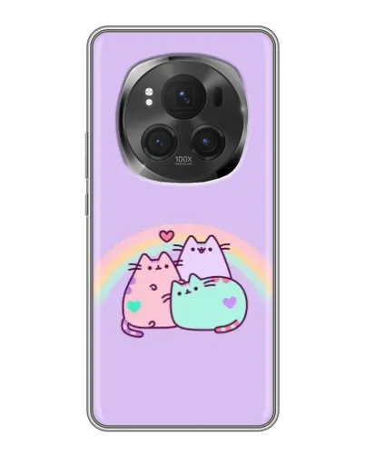 Чехол для Huawei Honor Magic 6 Pro с картинкой «Радужные Пушины»