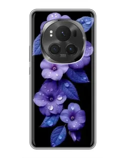 Чехол для Huawei Honor Magic 6 Pro с картинкой «Фиолетовые цветы с росою»