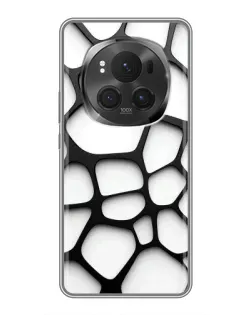 Чехол для Huawei Honor Magic 6 Pro с картинкой «Белая объемная сетка»