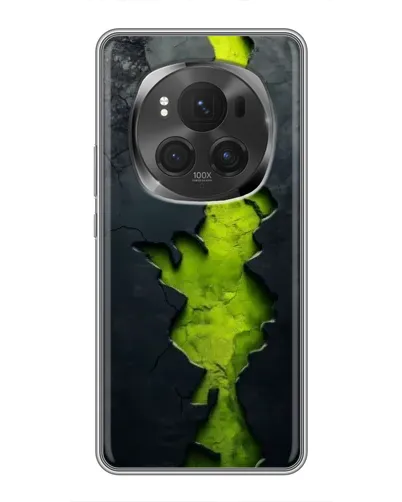 Чехол для Huawei Honor Magic 6 Pro с картинкой «Салатовый разлом скалы»