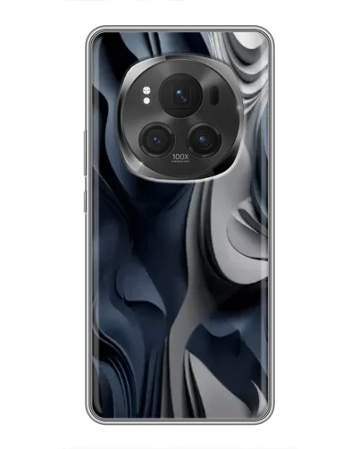 Чехол для Huawei Honor Magic 6 Pro с картинкой «Объемные синие складки»