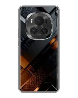 Чехол для Huawei Honor Magic 6 Pro с картинкой «Черные геометрические блоки»