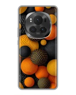 Чехол для Huawei Honor Magic 6 Pro с картинкой «Объемные оранжевые сферы»