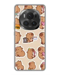 Чехол для Huawei Honor Magic 6 Pro с картинкой «Капибары паттерн» Чехол для Huawei Honor Magic 6 Pro с картинкой «Капибары паттерн»
