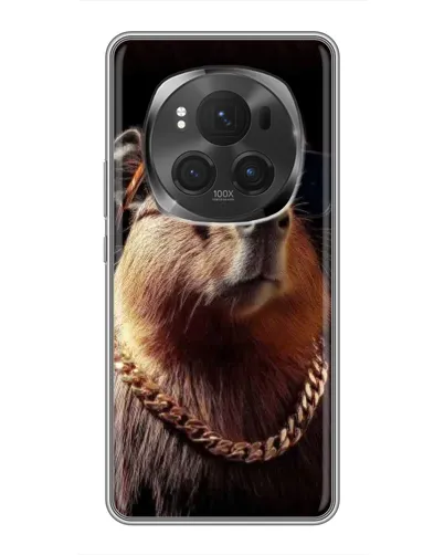 Чехол для Huawei Honor Magic 6 Pro с картинкой «Капибара золотая цепь»