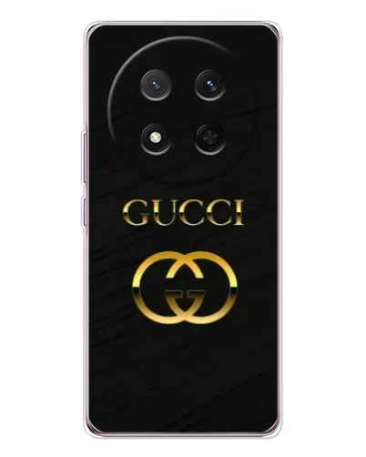 Чехол для Huawei Honor Magic 7 Lite с картинкой «Золотой логотип Gucci»