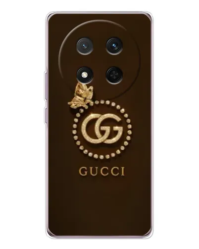 Чехол для Huawei Honor Magic 7 Lite с картинкой «Gucci — золотая бабочка»