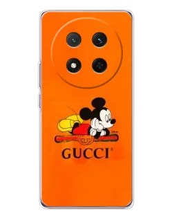 Чехол для Huawei Honor Magic 7 Lite с картинкой «Микки Маус Gucci — оранж»