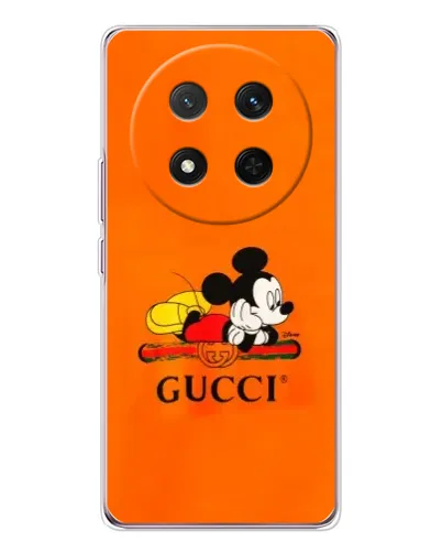 Чехол для Huawei Honor Magic 7 Lite с картинкой «Микки Маус Gucci — оранж» Чехол для Huawei Honor Magic 7 Lite с картинкой «Микки Маус Gucci — оранж»