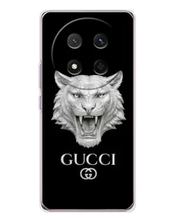 Чехол для Huawei Honor Magic 7 Lite с картинкой «Gucci — серебряный лев»