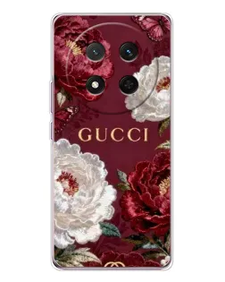 Чехол для Huawei Honor Magic 7 Lite с картинкой «Gucci — бордовые розы»