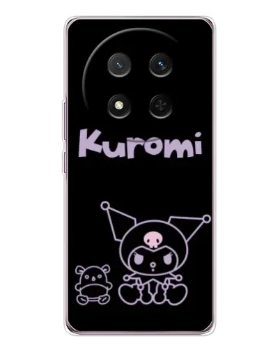 Чехол для Huawei Honor Magic 7 Lite с картинкой «Kuromi — черный минимализм»
