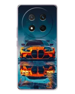 Чехол для Huawei Honor Magic 7 Lite с картинкой «BMW — золотая эмблема»