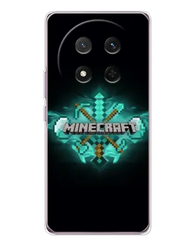 Чехол для Huawei Honor Magic 7 Lite с картинкой «Minecraft Diamond лого» Чехол для Huawei Honor Magic 7 Lite с картинкой «Minecraft Diamond лого»