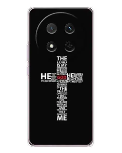 Чехол для Huawei Honor Magic 7 Lite с картинкой «Текстовый крест» Чехол для Huawei Honor Magic 7 Lite с картинкой «Текстовый крест»